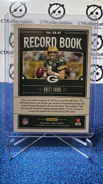 2020 NFL Legacy Brett Favre Record Book Black 1/1 one of one ! RB-BF Packers