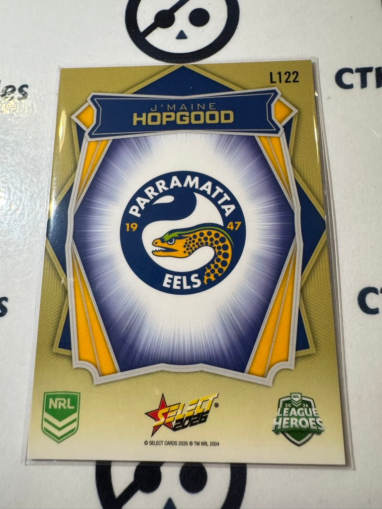 2026 Select NRL League Heroes Luminous Base #L122 J'Maine Hopgood Eels