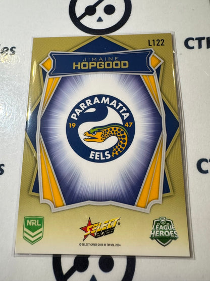 2026 Select NRL League Heroes Luminous Base #L122 J'Maine Hopgood Eels