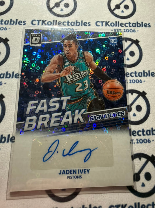 2022-23 NBA Donruss Optic Jaden Ivey Fast Break Signatures FBS-JIV Pistons