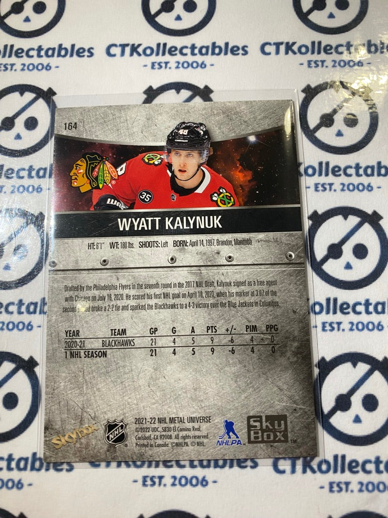 2021/22 Skybox NHL Metal Universe Wyatt Kalynuk RC #164 Blackhawks