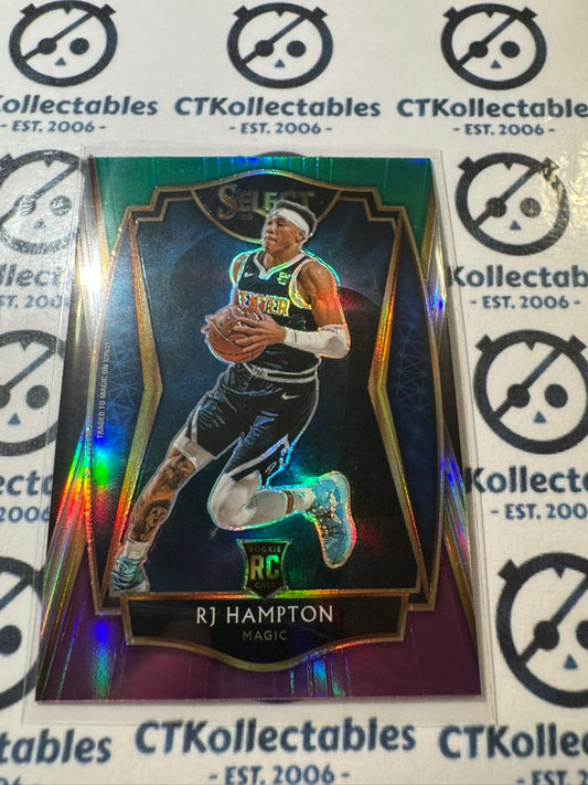 2020-21 NBA Select Rj Hampton RC Green White Purple Prizm Concourse #195 Magic