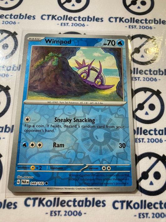 Wimpod Reverse Holo #048/182 2023 Scarlet & Violet Paradox Rift Pokémon TCG