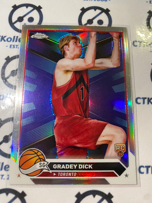 2023/24 Topps NBA Chrome Grady Dick Rookie RC Silver Refractor #169 Toronto