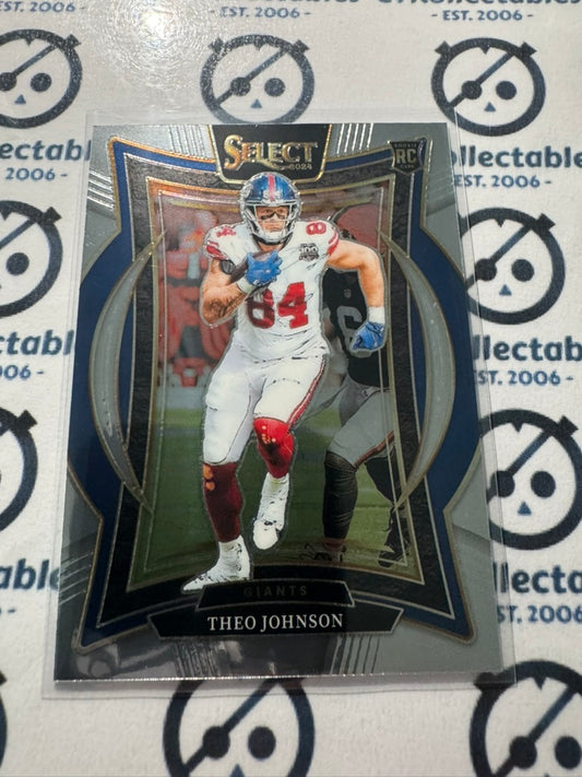 2024 NFL Select #96 Theo Johnson, New York Giants Rookie Concourse RC