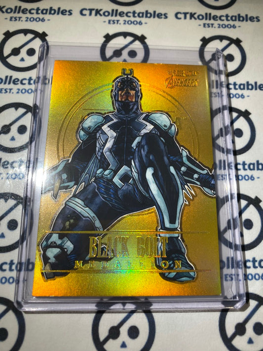 2022 Fleer Ultra Avengers Gold Medallion "Black Bolt" 034/200 SP M-3 Rare