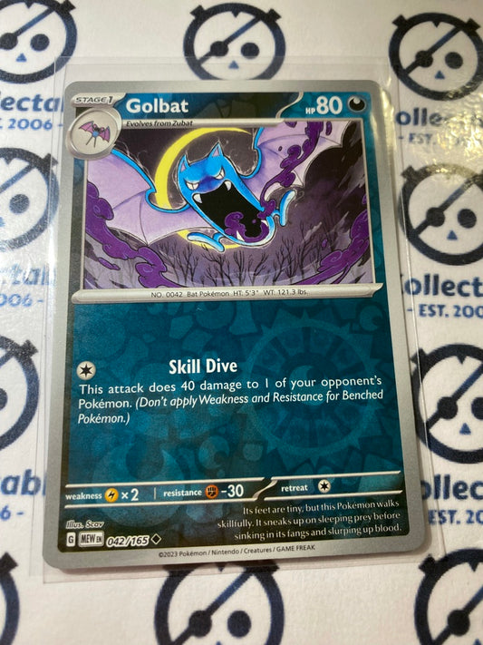 Golbat Reverse Holo #042/165 Scarlet & Violet 151 Pokemon Card