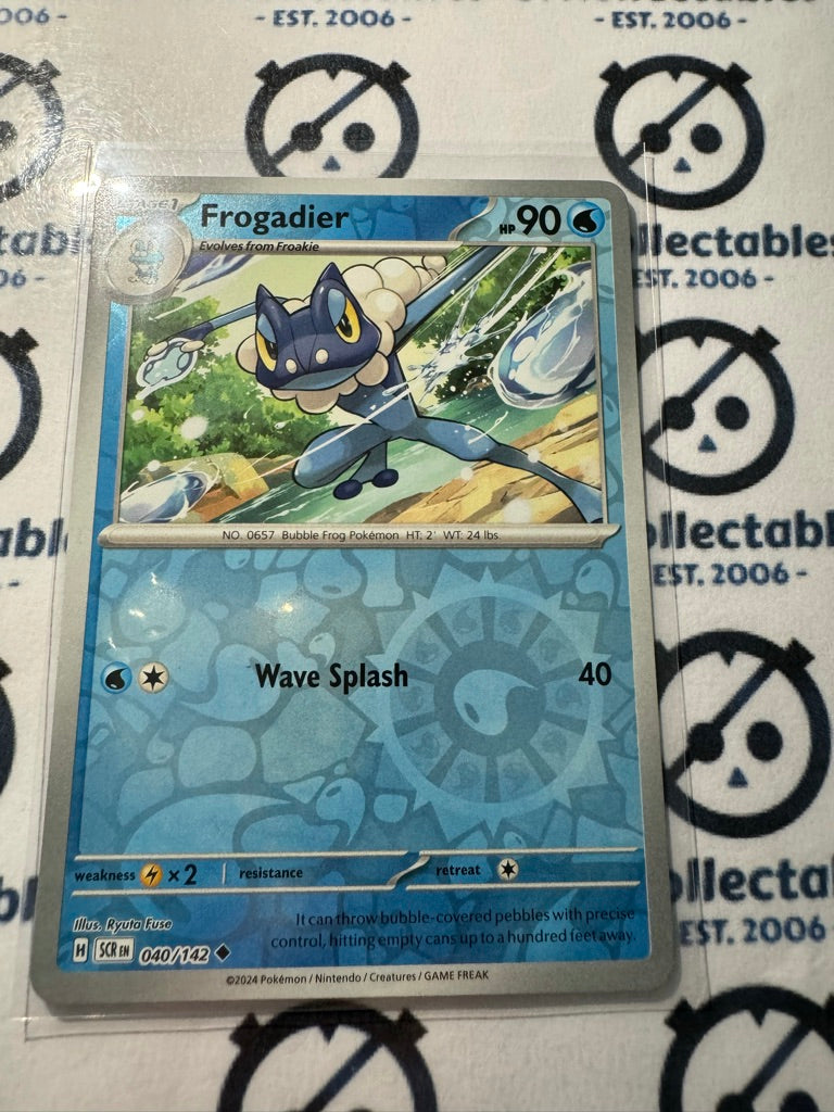 Frogadier Reverse Holo #040/142 Stellar Crown Scarlet & Violet Pokemon