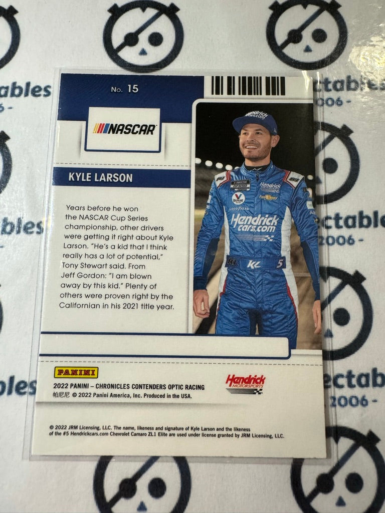 2022 Panini NASCAR Chronicles Contenders Optic Kyle Larson #15