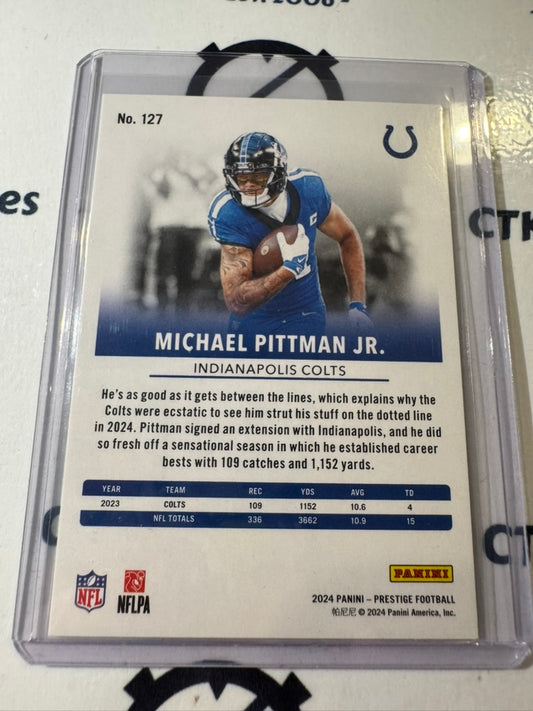 2024 NFL Prestige Gold Xtra Points #34/75 Michael Pittman Jr. #127 Colts