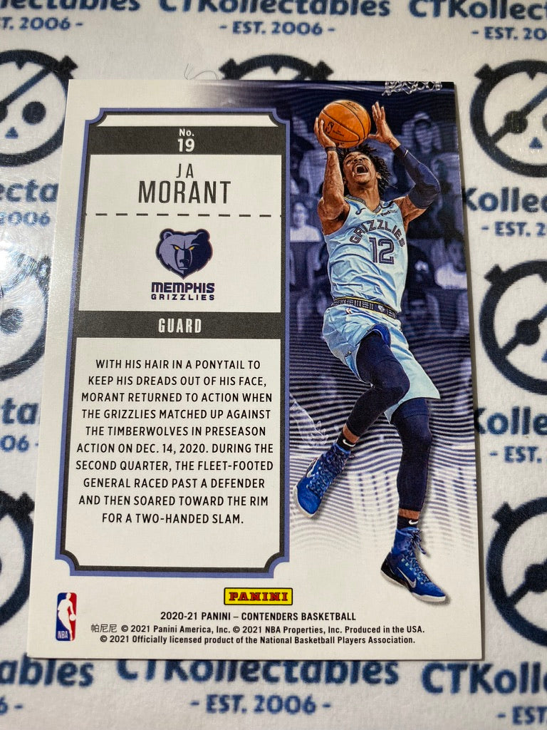 2020-21 NBA Contenders Ja Morant MVP Contenders Foil SP #19 Memphis