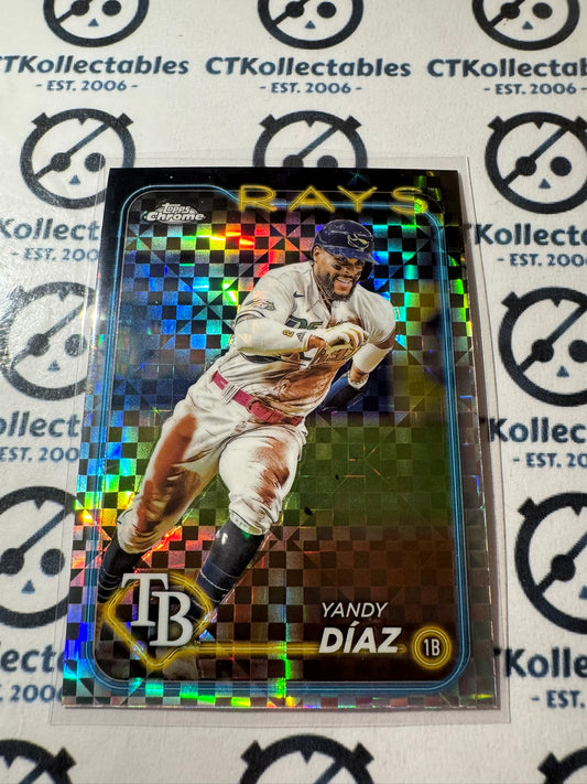 2024 Topps Chrome Baseball Yandy Diaz X-Fractor #107 Rays
