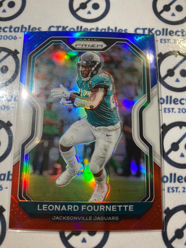 2020 NFL Prizm Leonard Fournette Red White & Blue Prizm #93 Jaguars