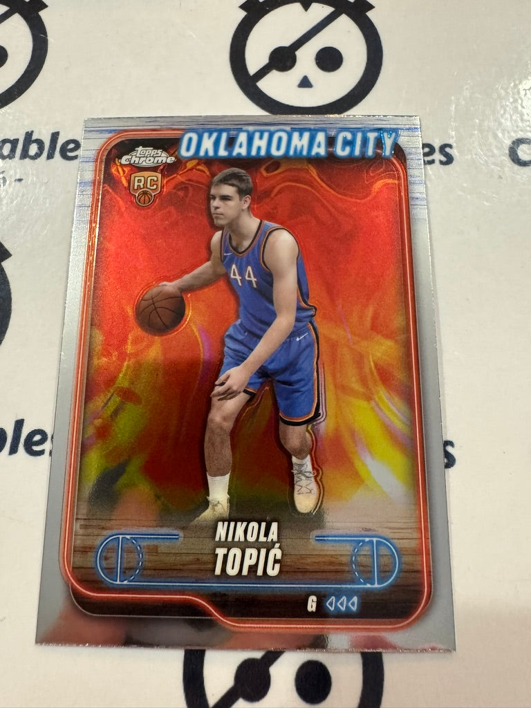 2024/25 Topps NBA Chrome Nikola Topic Rookie Base #119 OKC