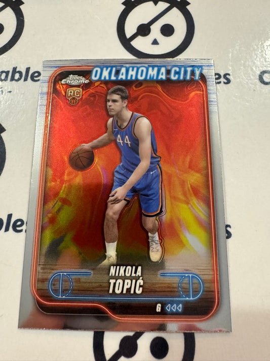 2024/25 Topps NBA Chrome Nikola Topic Rookie Base #119 OKC