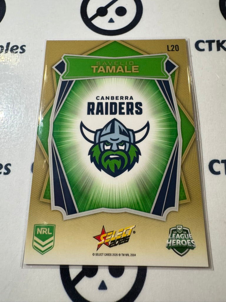 2026 Select NRL League Heroes Luminous Base #L20 Savelid Tamale Raiders