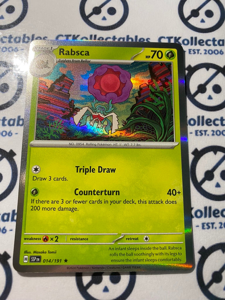 Rabsca Holo Rare #014/191 Surging Sparks Pokémon TCG 2024