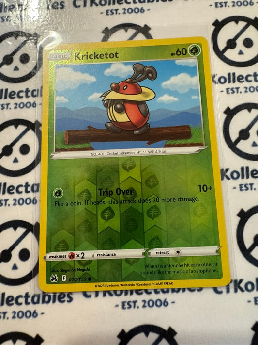 Kricketot Reverse Holo #010/159 Crown Zenith Pokémon Card