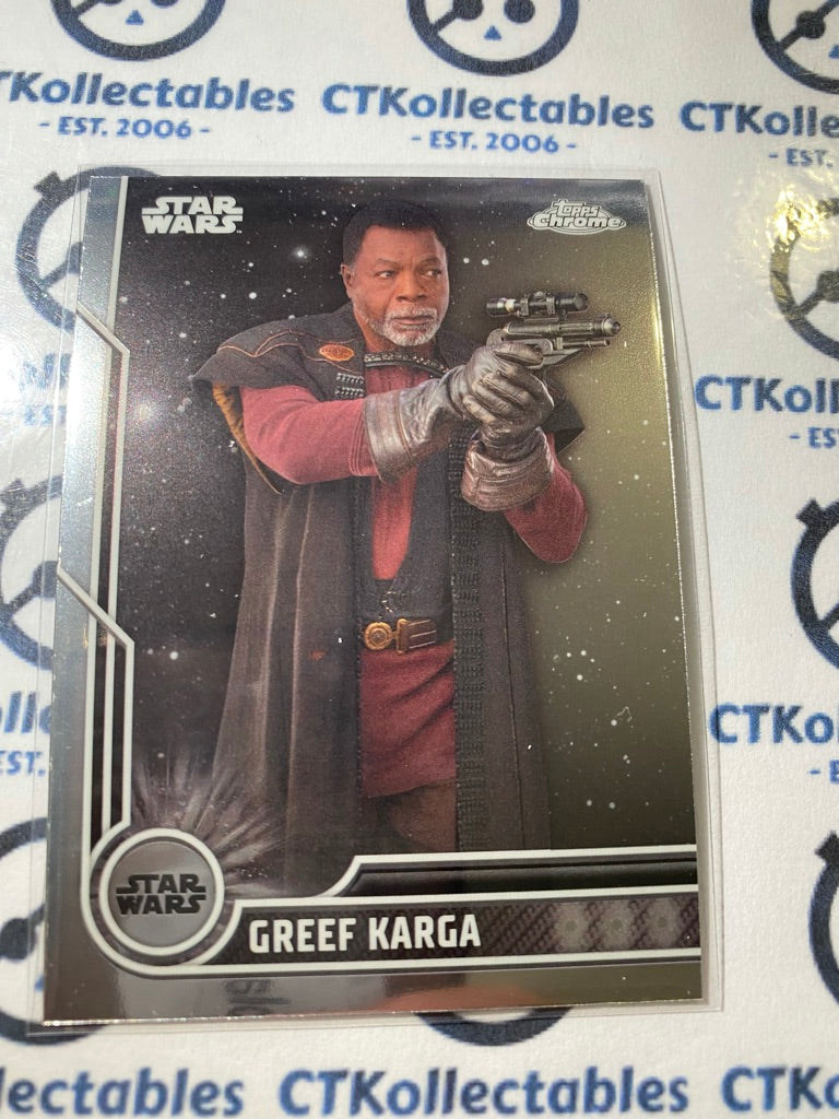 2023 Topps Chrome Star Wars - # 99 Greeg Karga Chrome Base Card