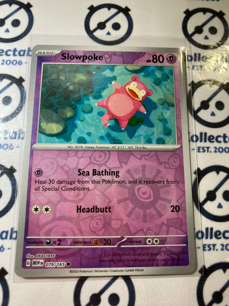 Slowpoke Reverse Holo #079/165 Scarlet & Violet 151 Pokemon Card