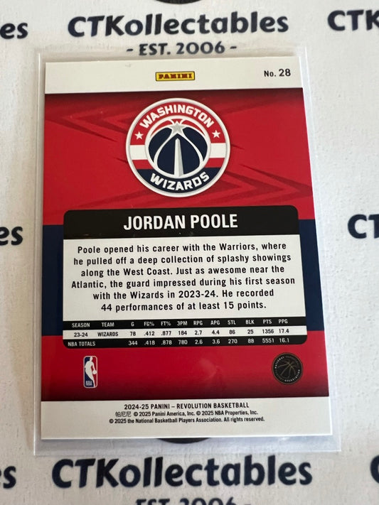 2024-25 NBA Panini Revolution Jordan Poole # 28 Washington Wizards