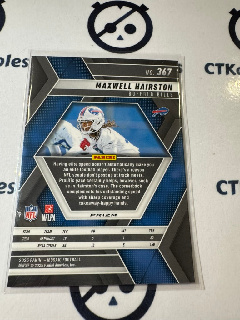 2025 NFL Panini Mosaic Pink Rookie Card #367 Maxwell Hairston Bills