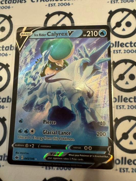 Ice Rider Calyrex V Ultra Rare #045/198 Pokemon Card Chilling Reign