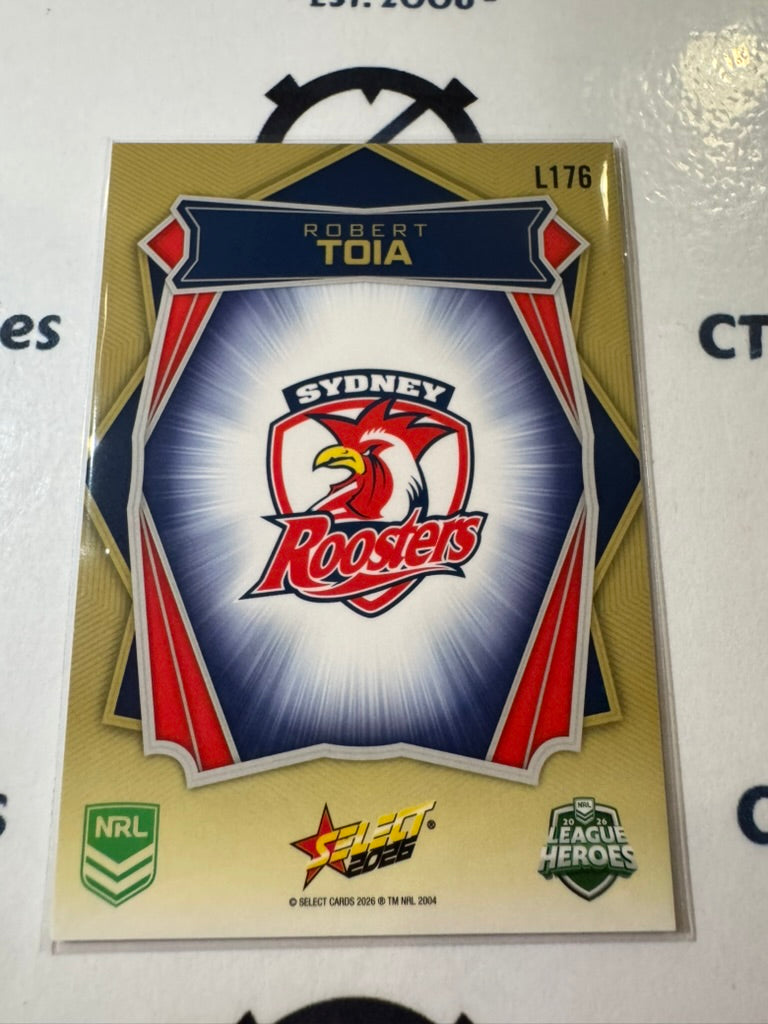 2026 Select NRL League Heroes Luminous Base #L176 Robert Toia Roosters