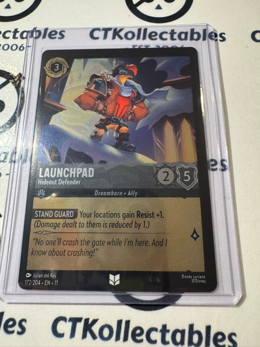 Disney Lorcana Winterspell 172/204 Launchpad – Hideout Defender COLD FOIL UC