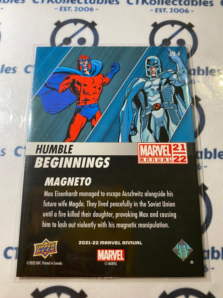 2021-22 Upper Deck Marvel Annual Magneto - Humble Beginnings #HB-4