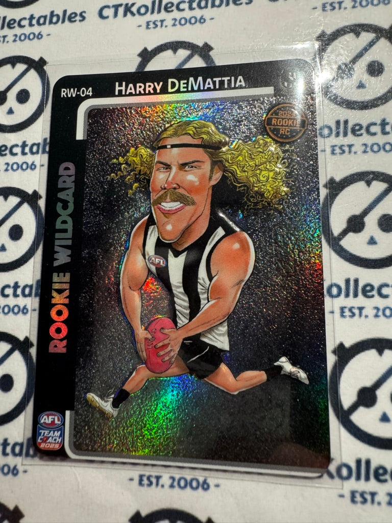 2025 AFL Teamcoach Harry DeMattia Rookie Wildcard RW-04 Magpies
