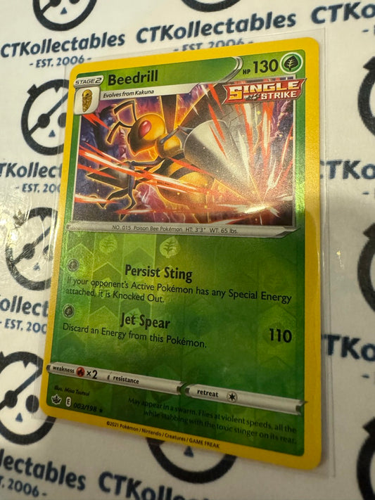 Beedrill Reverse Holo #003/198 Pokemon Card Chilling Reign