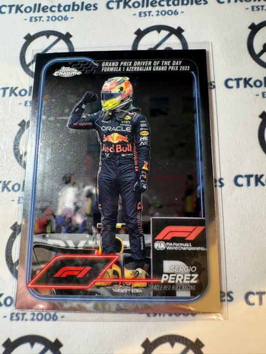 2024 Topps Chrome F1 Sergio Perez "Driver of the day" Red Bull #162