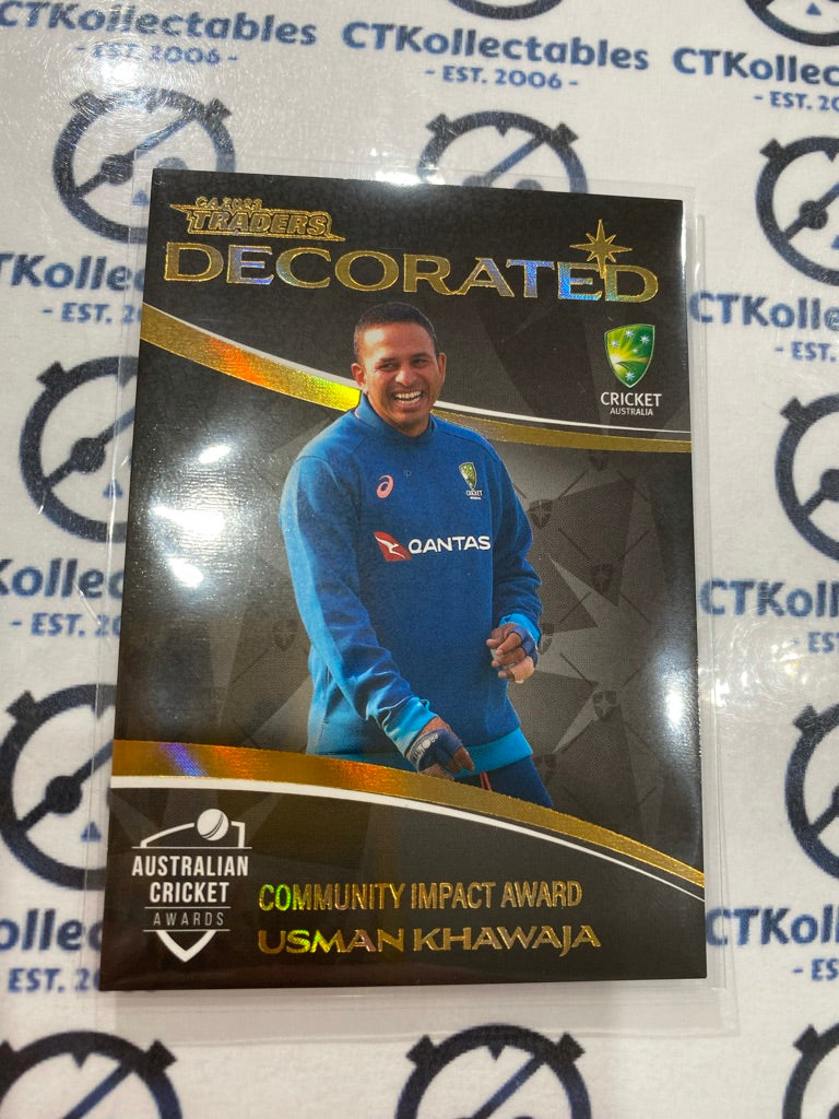 2023/24 TLA Cricket Luxe Traders Usman Khawaja Decorated #D08/30