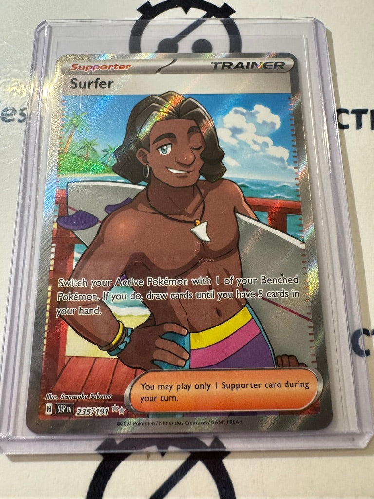 Surfer Trainer Full Art Ultra Rare #235/191 Surging Sparks Pokémon TCG