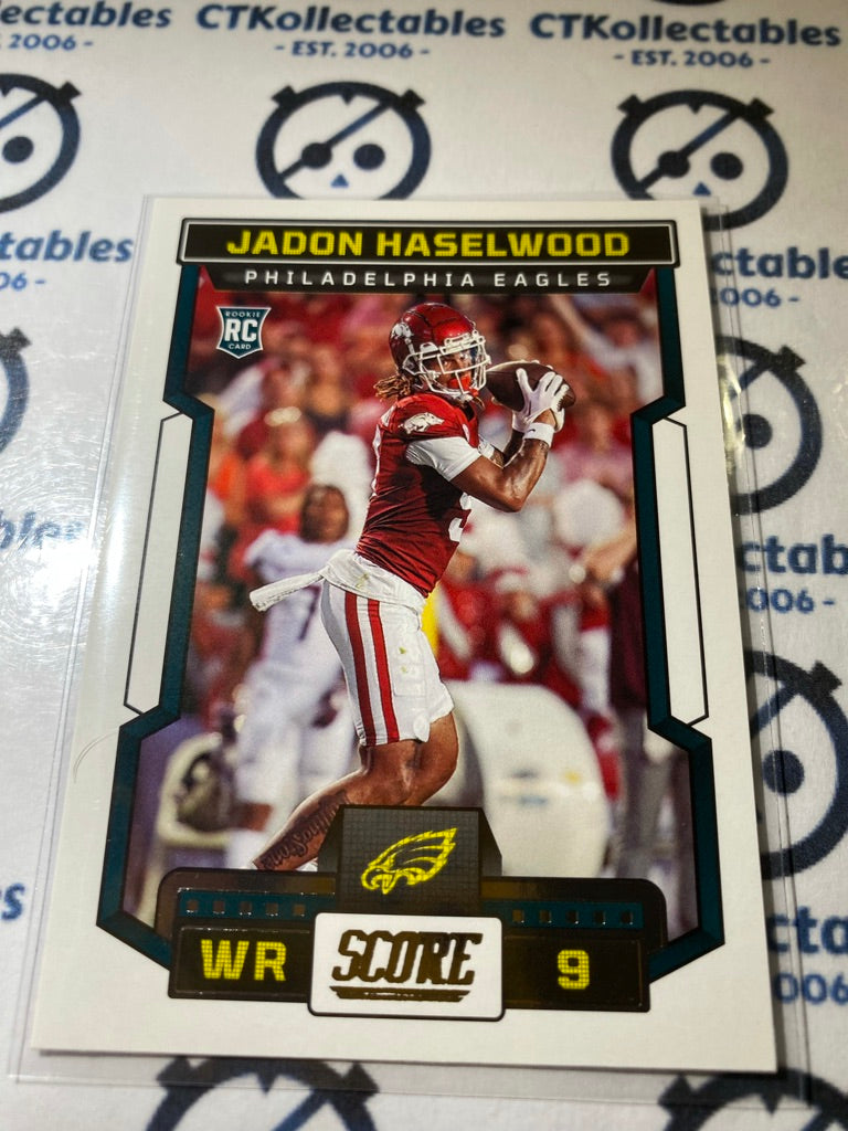 2023 NFL Panini Score #366 Jadon Haselwood - Philadelphia Eagles