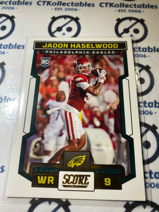 2023 NFL Panini Score #366 Jadon Haselwood - Philadelphia Eagles