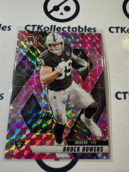 2025 NFL Panini Mosaic Camo Pink Parallel #367 Brock Bowers Raiders