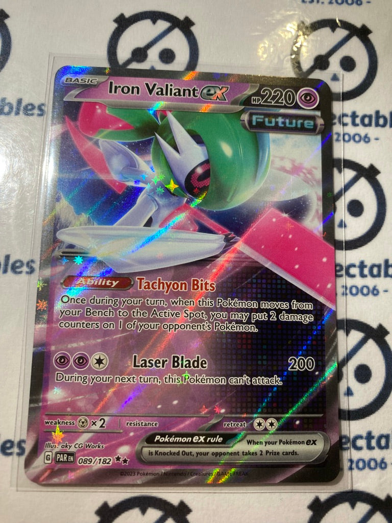 Iron Valiant EX Ultra Rare #089/182 2023 Paradox Rift Pokémon TCG