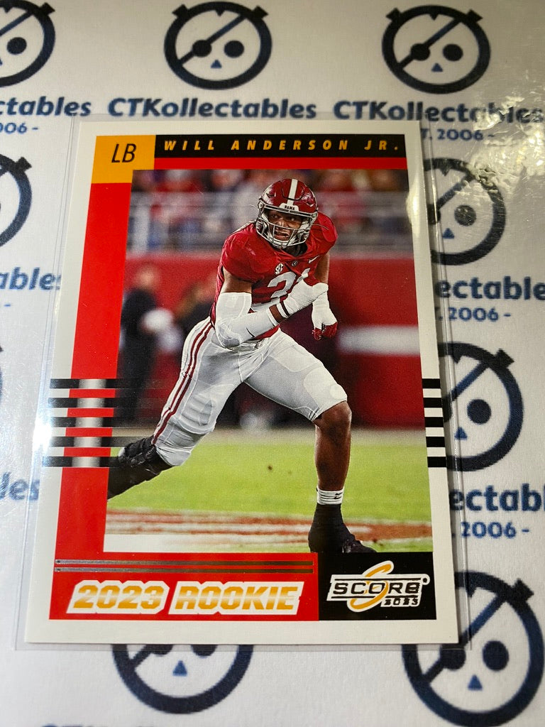 2023 NFL Panini Score Will Anderson jr. Rookie Card 2023 Rookie #10 Texans