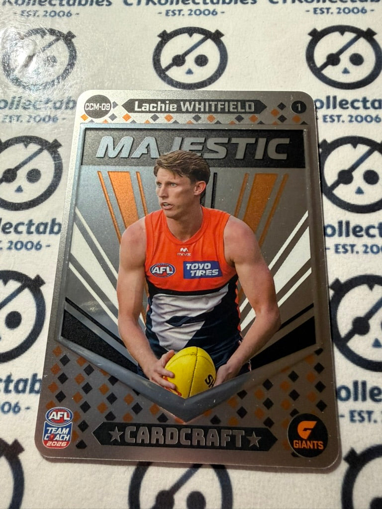 2026 Teamcoach AFL Cardcraft Majestic CCM-09 Lachie Whitfield #1 Giants