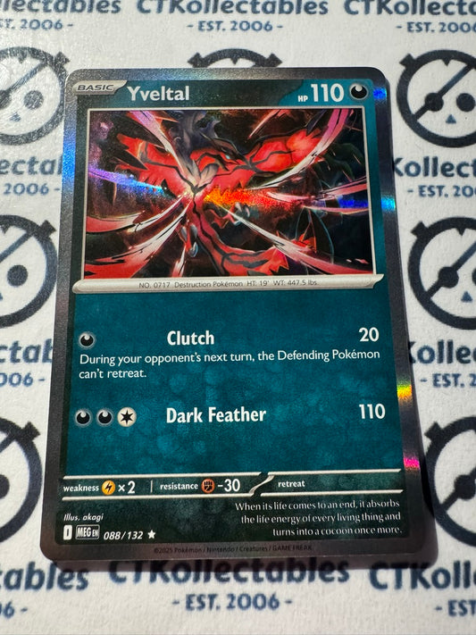 Yveltal Holo Rare #088/132 Mega Evolution Pokemon