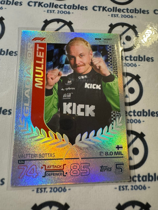 2024 Topps Turbo Attax F1 - Valtteri Bottas GLADIATOR MULLET Mirror Foil #324