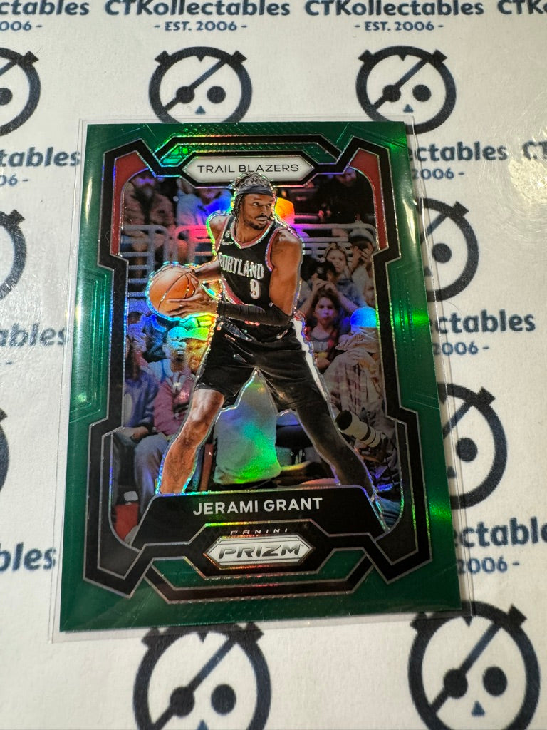 2023-24 NBA Panini Prizm Jerami Grant Green Prizm #70 Portland