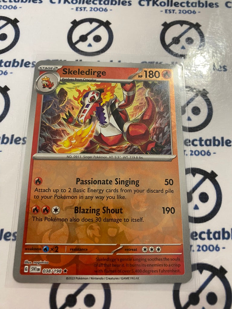 Skeledirge Reverse Holo #038/198 2023 Scarlet & Violet Pokémon TCG