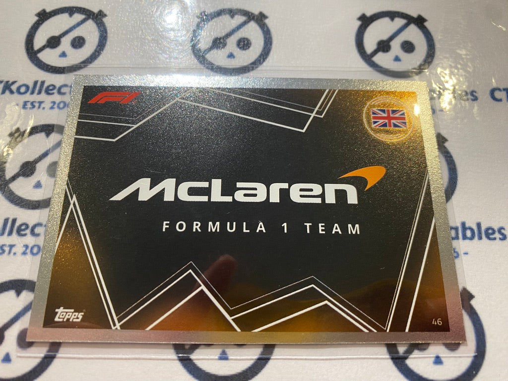 2023 Topps Turbo Attax F1 Attax McLaren #46 Team Logo Foil