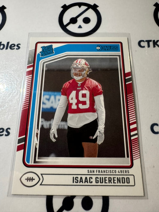 2024 NFL Panini Donruss Rated rookie #336 Isaac Guerendo 49ers