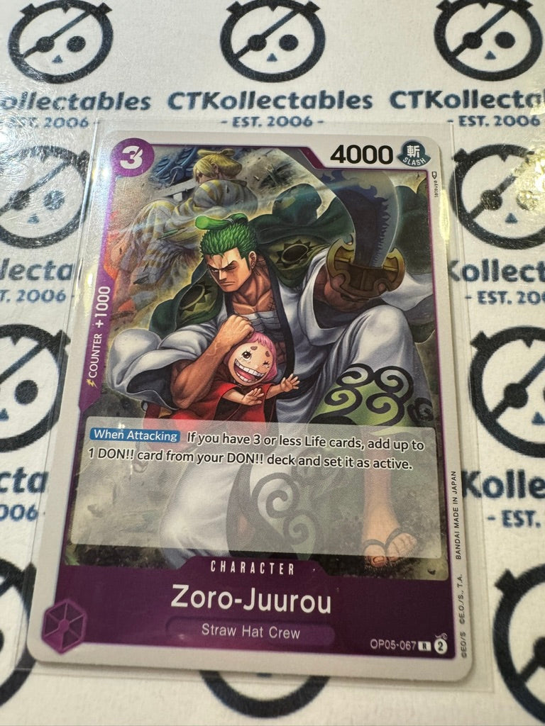 One Piece Zoro-Juurou #OP05-067 R Foil Awakening of the New Era Card