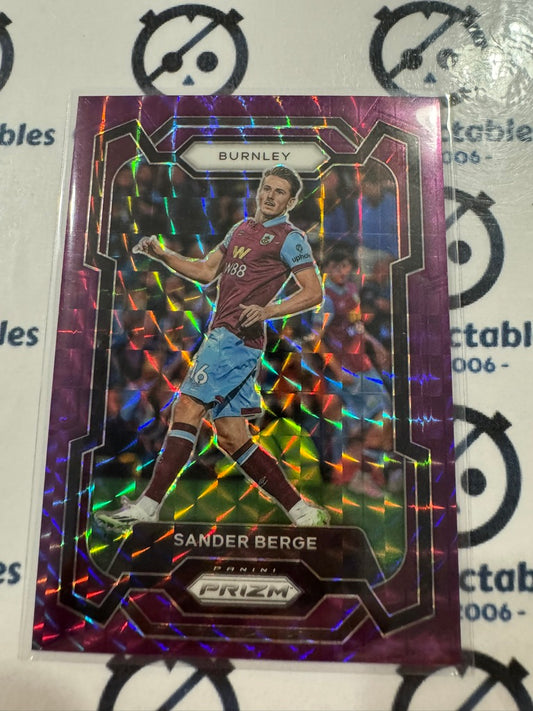 2023-24 Prizm Premier League Soccer Sander Berge #078/140 Purple Mosaic Prizm