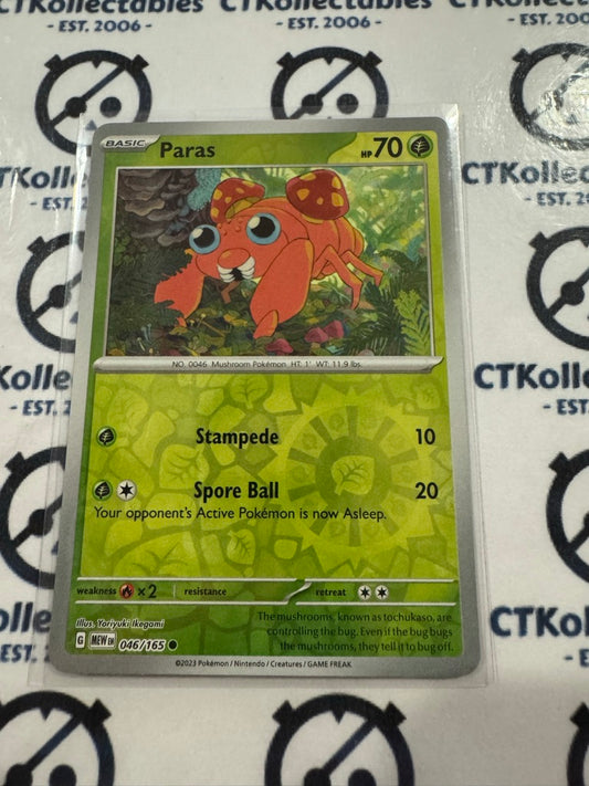 Paras Reverse Holo #046/165 Scarlet & Violet 151 Pokemon Card